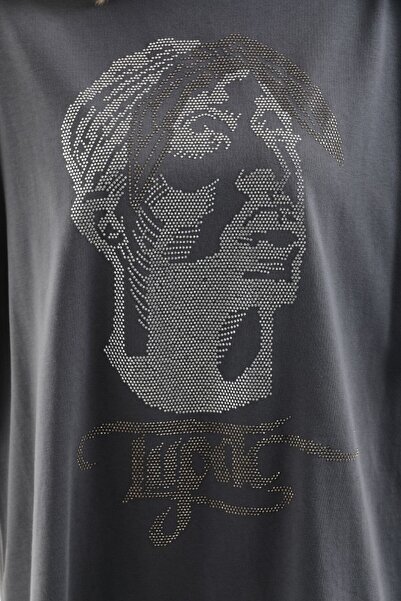 MHM FASHİON 2 pac Stone Accented Short Sleeve Unisex T-shirt