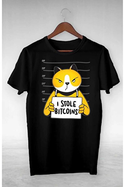 PERISENSE Unisex Femei Bărbați l Talpă Bitcoin Imprimat Oversize Tricou