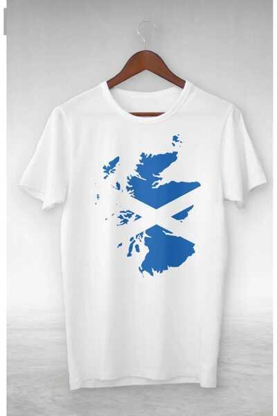 PERISENSE Unisex Femei Bărbați X Sıgn On Blue Map Printed Oversize Tricou