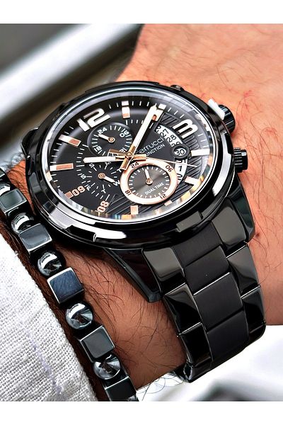 Ferrucci Silver Color Function Steel Case Men's Wristwatch + Bracelet Gift
