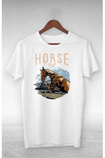 PERISENSE Tricou oversize unisex, femei, bărbați, sărituri de cai