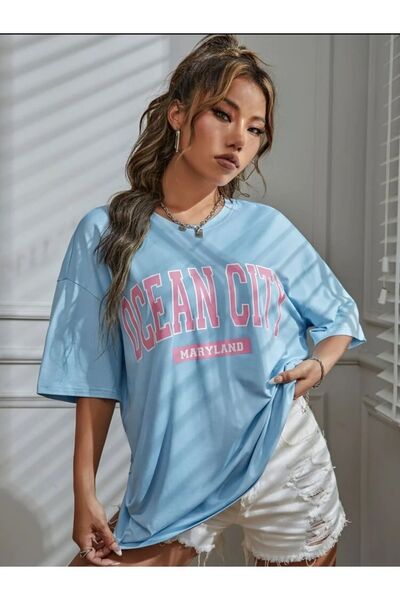 Garalio Μπλουζάκι Unisex oversized City με τύπωμα