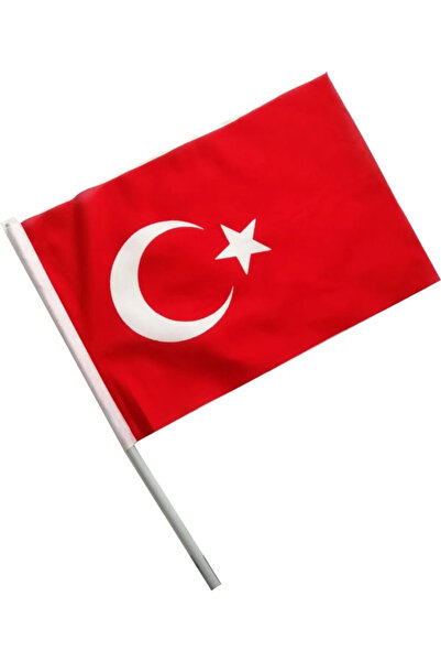 ASCANN 30 Adet Saten Sopalı Türk Bayrağı