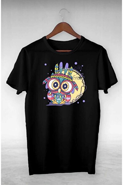 PERISENSE Unisex Femei bărbați Wild Free Printed Tricou oversize