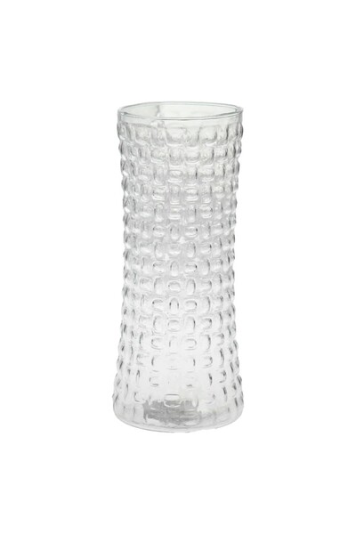 serap çiçekçilik Kristal Desenli Cam Çiçek Vazosu
