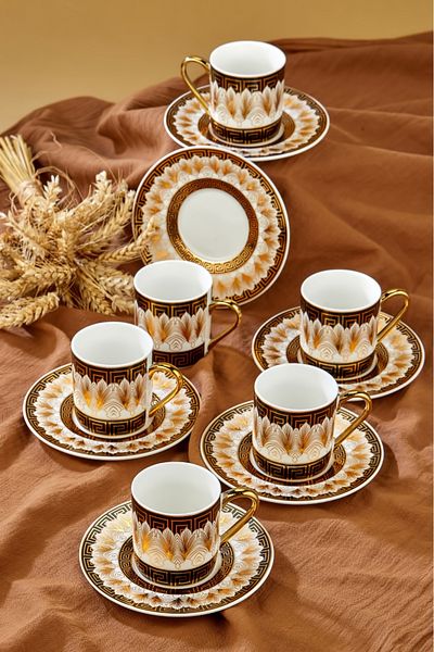 Cooker Special Design 6 Person 12 Piece Luxury Coffee Cup Set-3213
