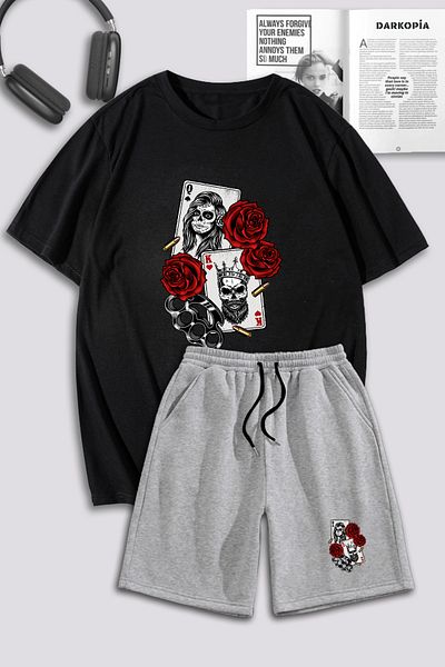 macklin Unisex Γυναικεία Ανδρικά Κορίτσια Pastor Printed Special Design Oversize Σετ φούτερ μπλουζάκι και σορτς
