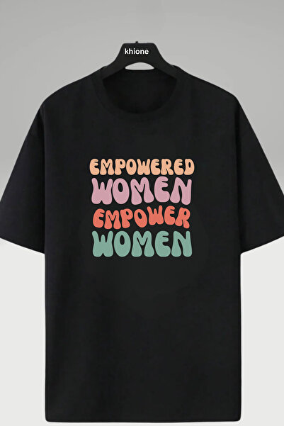 Khione Tricou 100% bumbac imprimat unisex Empowered Women