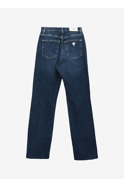 Guess Pantaloni de damă albaștri cu croială normală din denim - W4RA33D5921-ETSH