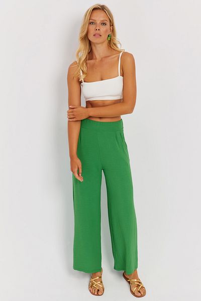 Cool & Sexy Grüne Hose mit elastischem Bund für Damen J23434