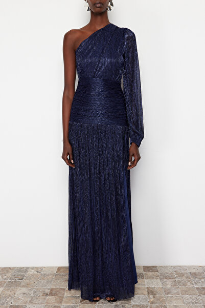 Trendyol Collection Pletené stylové večerní šaty ve střihu Saks a šaty pro návrat domů Tprss24Ae00065