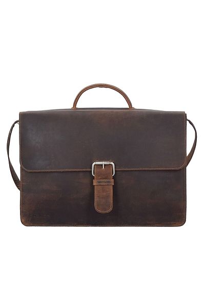 Plevier Serie 550er – Pull-up Leder Aktentasche 44 cm, Gesicht Computer Fach