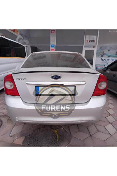 Furens Ford Focus 2-2,5 Uyumlu Bagaj Üstü Slim Yarasa Spoiler Piano Black Parlak Siyah 2006-2011
