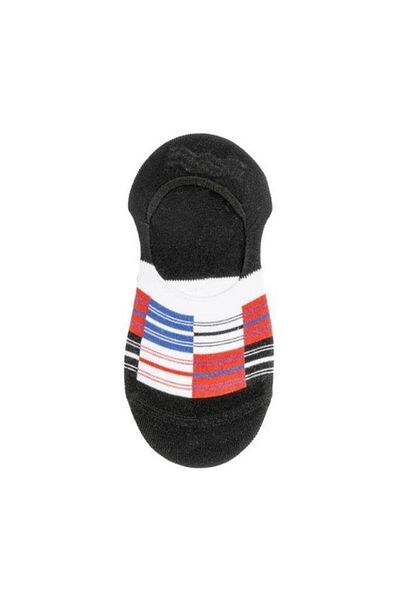 2AS Șosete de balerină cu dungi roșii negre