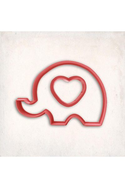 Butedo Set of 2 Heart Elephant Cookie Molds