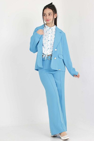 Asortik Kids Costume pentru fete Set 3 piese Blazer Jachetă-Bluză-Pantaloni