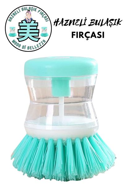 Modo Di Bellezza Dish Brush with Liquid Detergent Tank| Kitchen Bathroom Sink Washing Brush with Tank