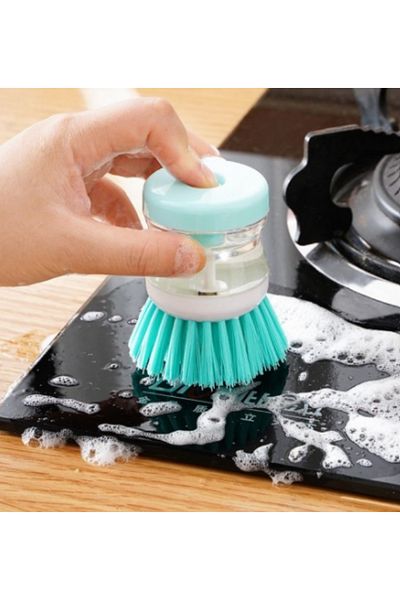 Modo Di Bellezza Dish Brush with Liquid Detergent Tank| Kitchen Bathroom Sink Washing Brush with Tank