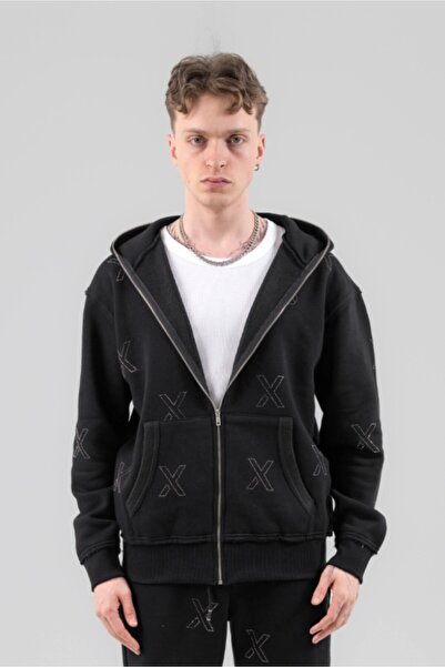 UNİSEX FULLZIP RHINESTONE HOODIE