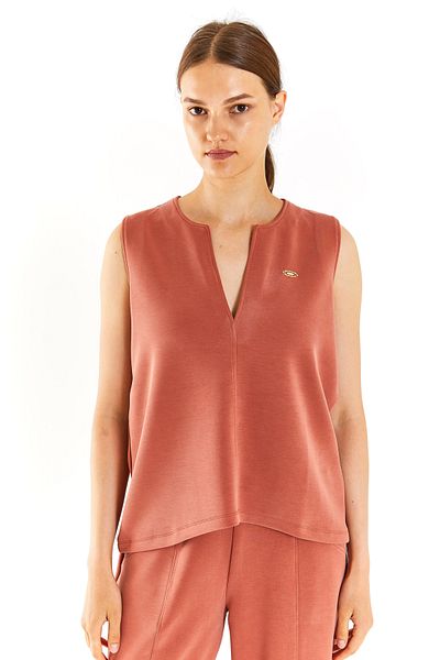 U.S. Polo Assn. Tricou pentru femei PAGE cu decolteu în V, cu croiala normală