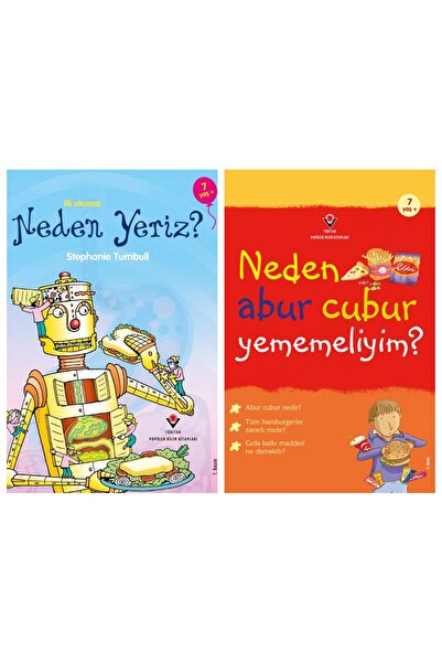 Tübitak Yayınları 7+ Age Book Set 2 Books Why Not Eat Junk Food? / Why We Eat ?