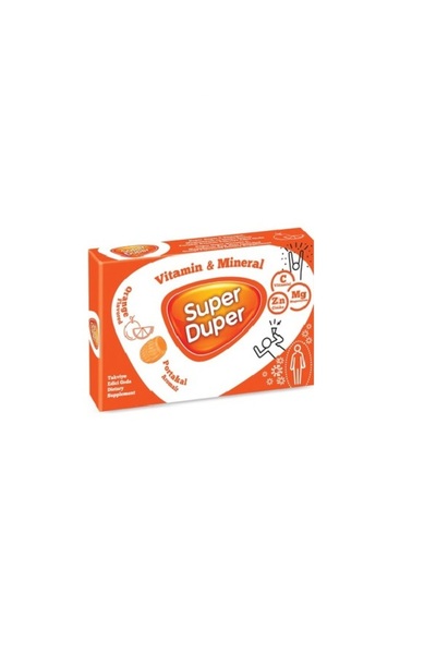 Super Duper PORTAKAL VİTAMİN MİNERAL BONBON 4GRx14 ADET