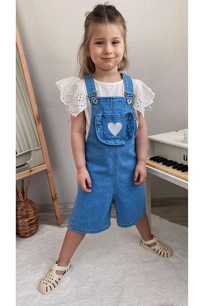 Bunika Baby Denim Shorts Salopette