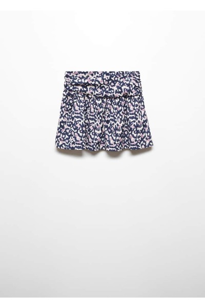 Colorstories Lilac Leopard Patterned Draped Skirt