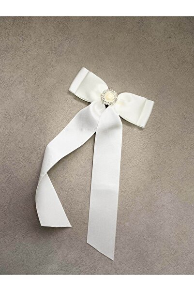 Bride Glim Model rotund Perle și Strasuri Grogen Ribbon Bow Cataramă automată