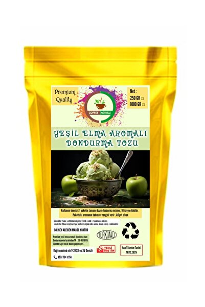 coffee Naturelle Yeşil Elma Aromalı Dondurma Tozu - 250 GR