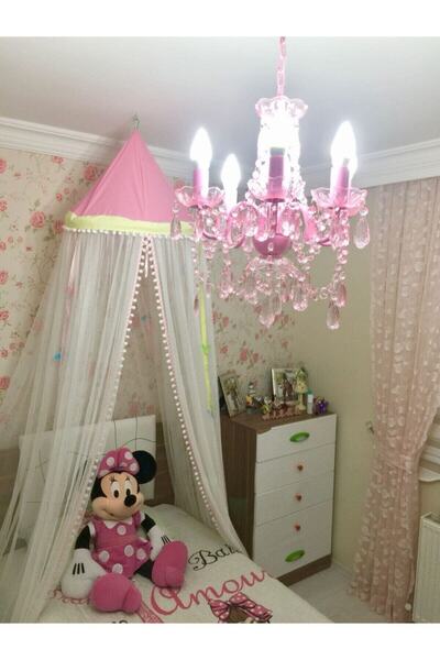 Bun Design Pembe Akrilik Avize