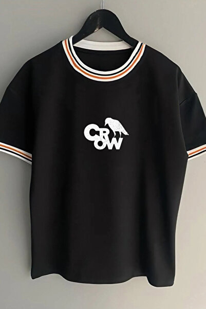 Vordevia Crow Štampano Unisex Nova sezona Oversize kroj Kalup Sa detaljem na ...