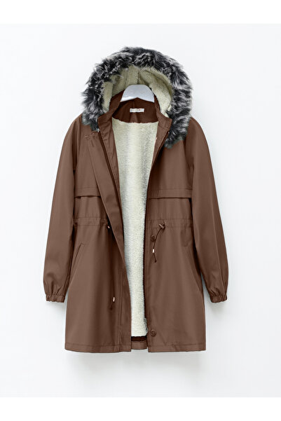 HİJABAYA Палто с качулка, копчета и кожа
