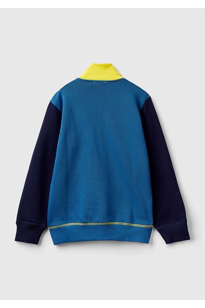 United Colors of Benetton Момчешки суитшърт с лого Saks в син цвят