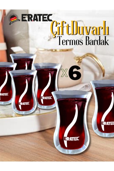 ERATEC Çift Duvarlı Termos Bardak 6'lı