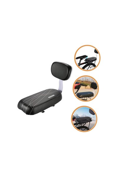 Rectus Bicycle Rear Seat Saddle Soft Cushion Luggage Seat with Backrest for Children and Adults
