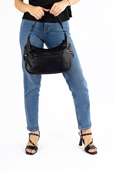 Getcho Vanse Women's Black Multi-Compartment Shoulder and Crossbody Bag – Stylish Design, Functional, Style - Faux Leather