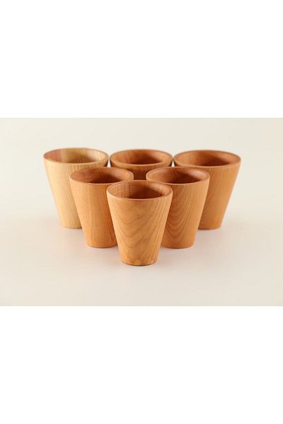 NATIVU Wooden Juniper Tree Shot Glass Set