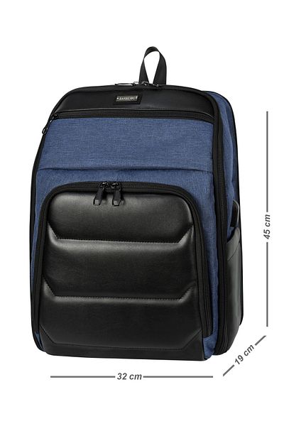 barberri حقيبة ظهر للكمبيوتر المحمول من الدرجة الأولى للجنسين - حماية كاملة، كابل USB، 32x45x19 سم