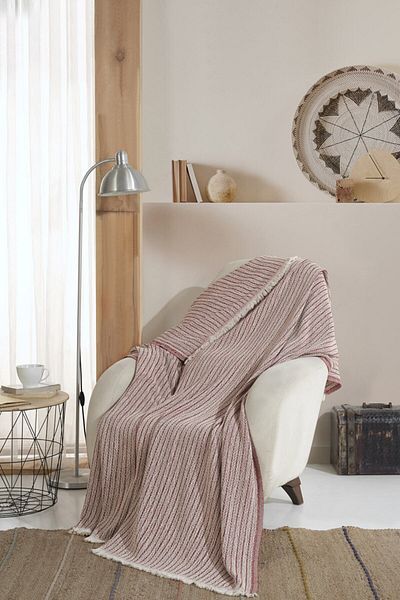 Lux Touch Vera Tile Fotoliu Husa Fotoliu Sal 150 X 200 Cm Pătură TV Plavă Bumbac