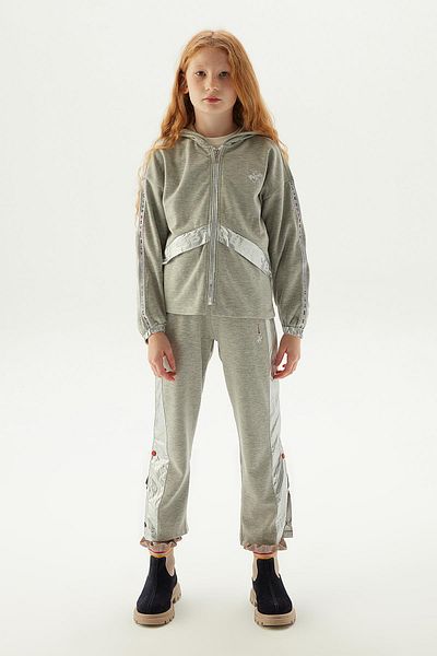 Beverly Hills Polo Club Girl's Gray Tracksuit Top 23PFWBHG425