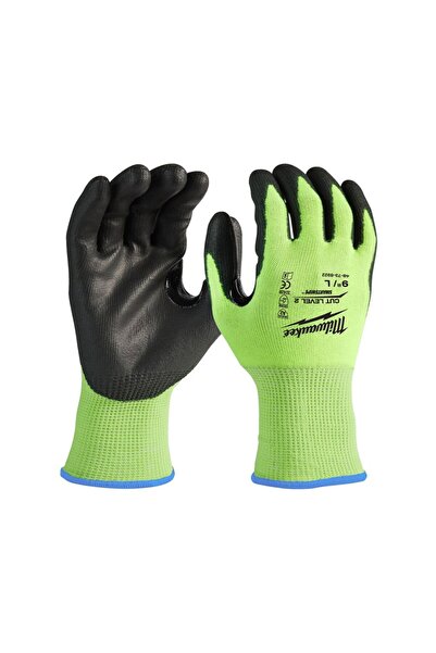 Milwauke قفازات عمل ميلووكي عالية الوضوح من الدرجة الأولى للحماية من القطع مقاس 9/L رقم 4932479918