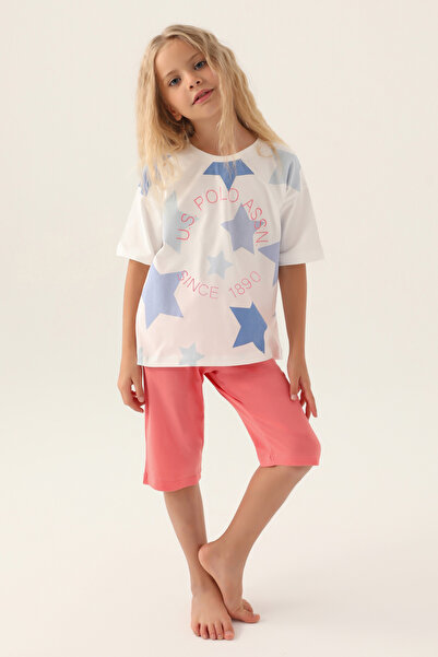 U.S. Polo Assn. Yıldızlı Kız Pijama Takımı