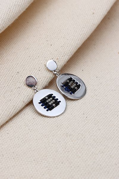 Süspüs Accessories VIP - Ethnic Earrings, Round and Sand Beads, Non Tarnish