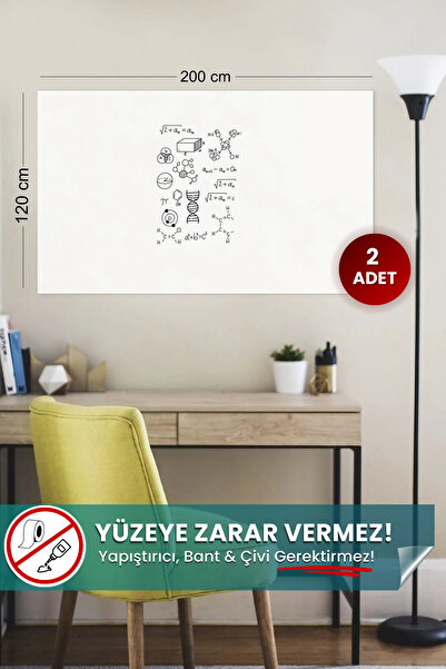Pi Papers Akıllı Kağıt - 120x200 Cm Beyaz, 2 Adet Elektrostatik Özellikle Tut...