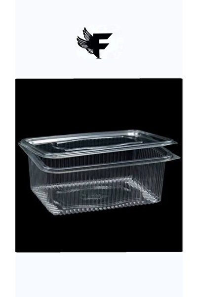 FİGANLAR 1st Quality Plastic Leak Proof Container 1500 Gr Cc Disposable Plastic Bowl with Lid 20 Pieces