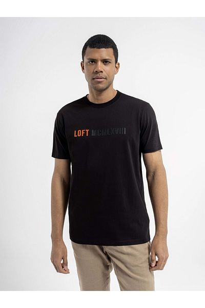 Loft LF2035778 تيشيرت رجالي بقصة عادية - أسود - XL - ST07316-BLACK-XL