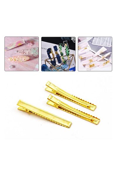 Getshopmini Χρυσή Εποξειδική Συσκευή και Κλιπ - 5,5cm 50 Τεμάχια