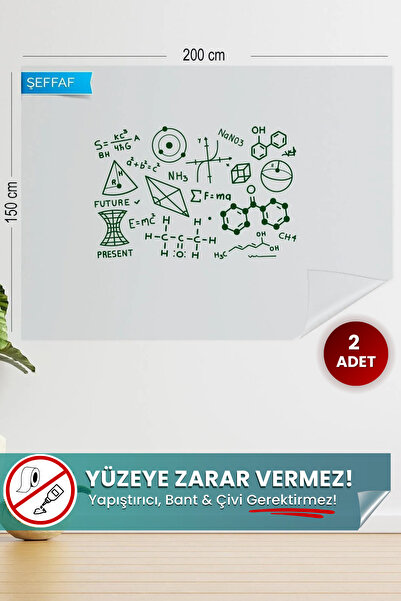 Pi Papers Akıllı Kağıt - 150x200 Cm Şeffaf, 2 Adet Elektrostatik Özellikle Tu...