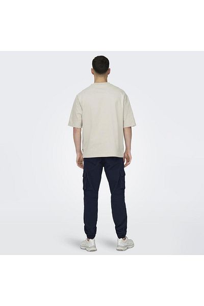 Only & Sons Ανδρικό μπεζ μπλουζάκι Les - (22028766-SLG)